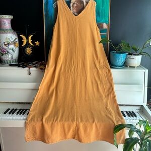 Elegant Orange Maxi Dress